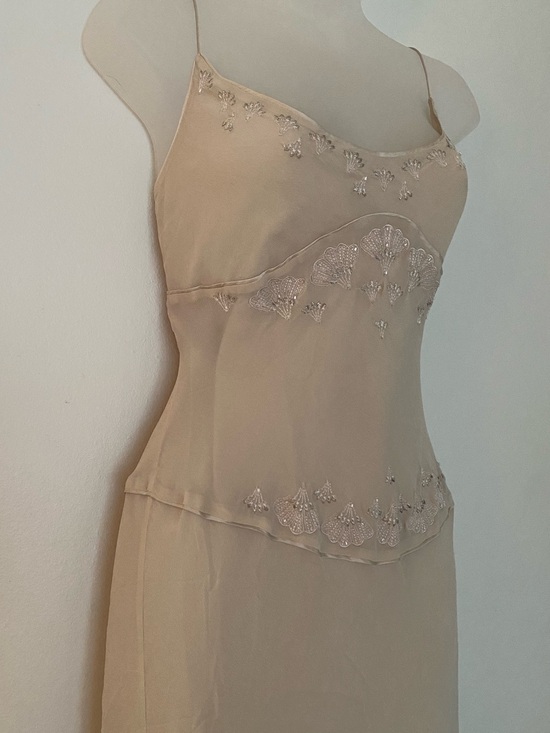 Jones New York Dresses & Skirts - Vintage Jones New York Silk Embellished Slip Midi Dress